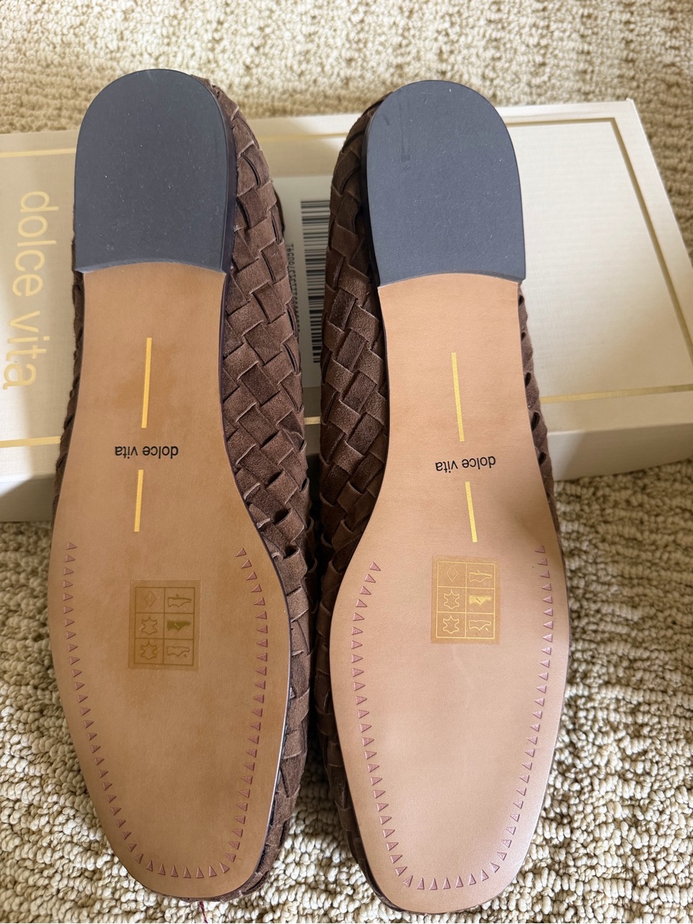 Brand new, of the spring season—Dolce Vita Brown Woven Slip-On Flats - Picture 4 of 6